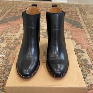J Crew NWT black leather boots